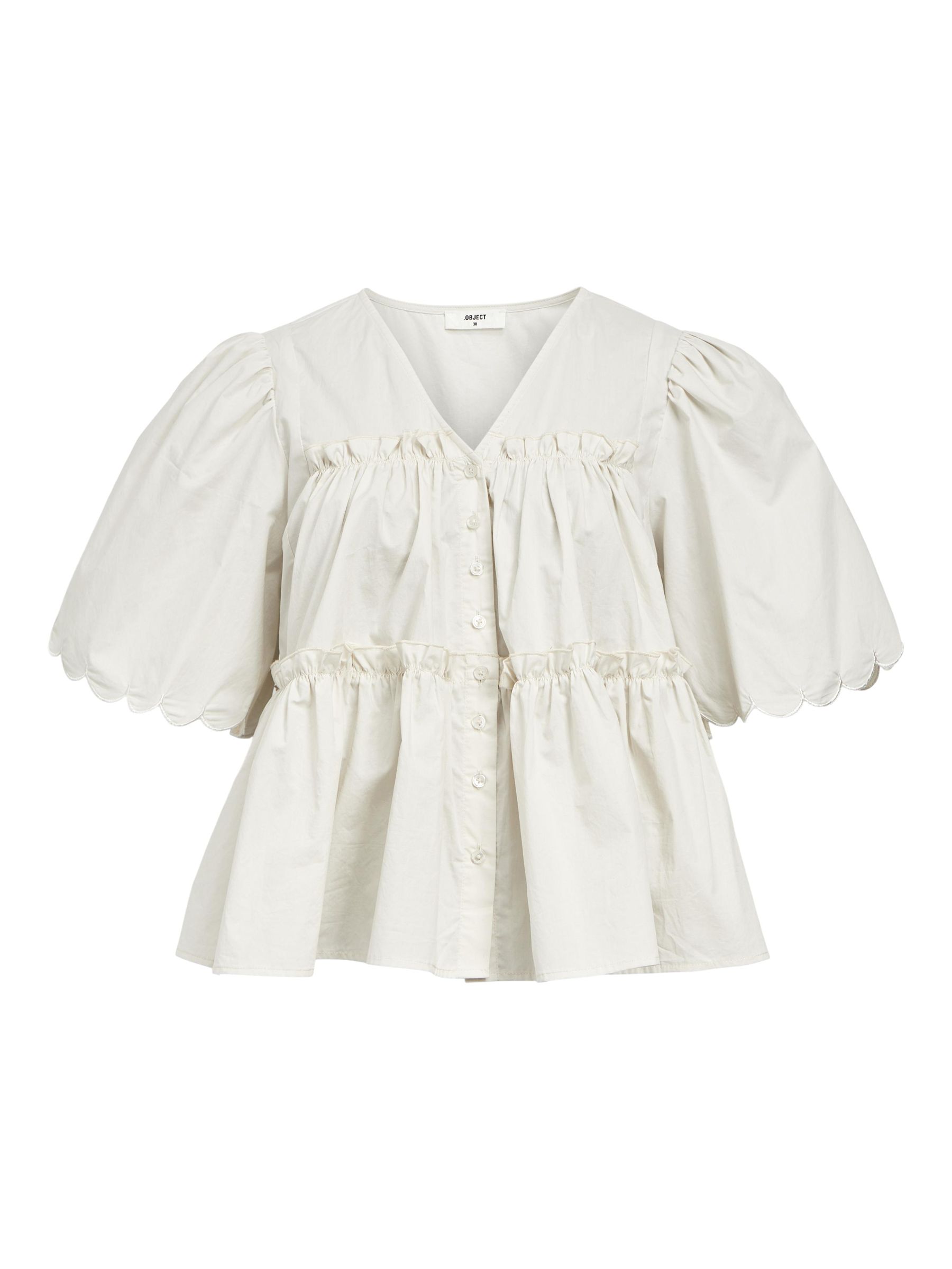 GEPLOOID BLOUSE | Wit | .OBJECT CI Nederland