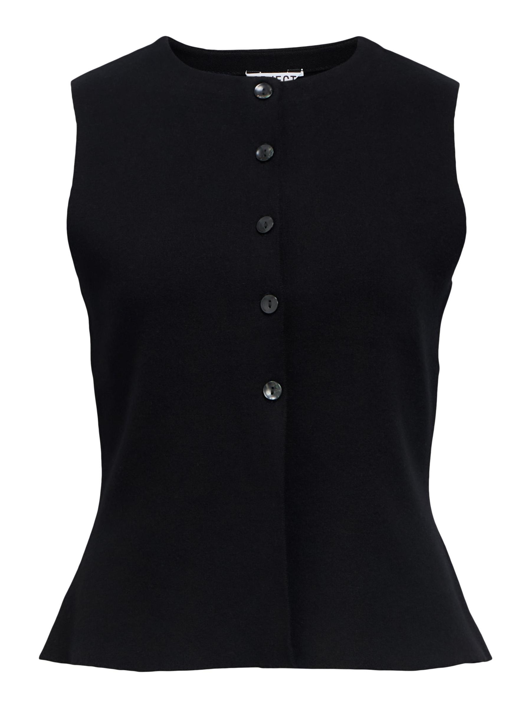 【新品未使用】6x1  VERYSHORT VESTブラック KNITTED VEST | Black | .OBJECT CI UK