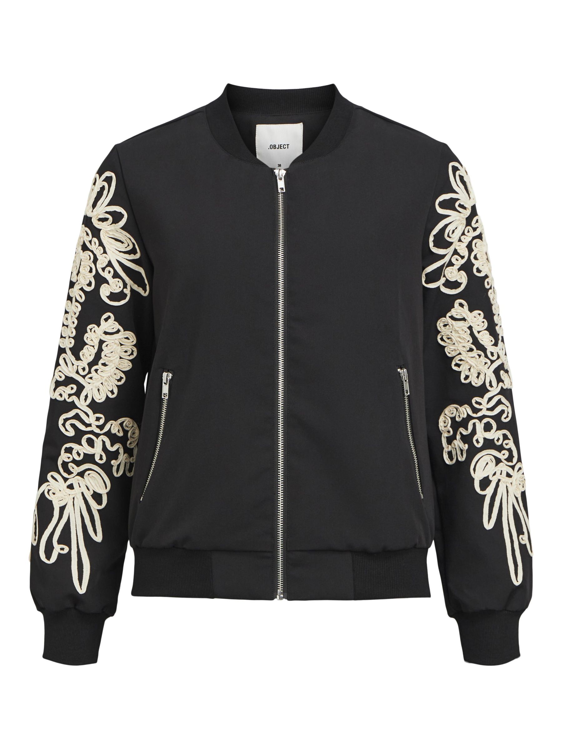 EMBROIDERED BOMBER JACKET Black .OBJECT CI UK