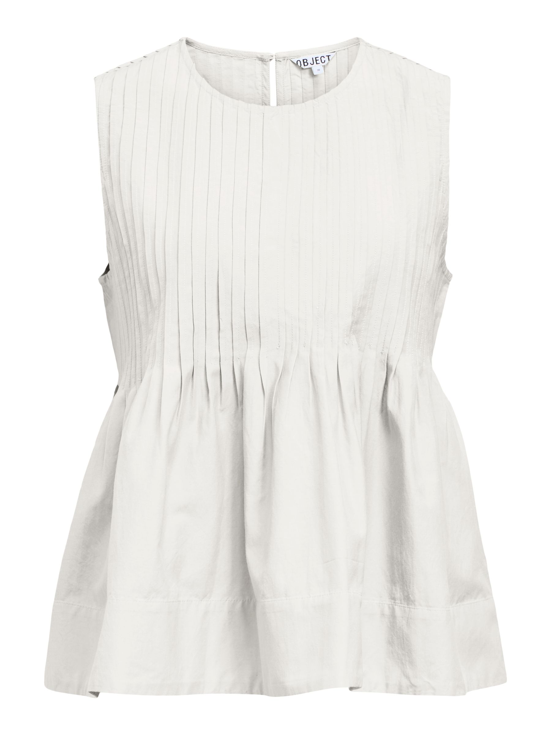 PLEATED PEPLUM TOP | White | .OBJECT CI Germany