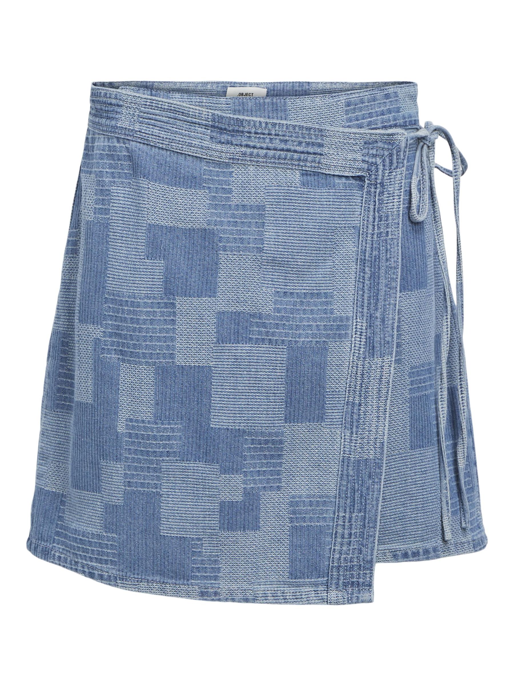 DENIM WRAP SKIRT Blue .OBJECT CI Netherlands