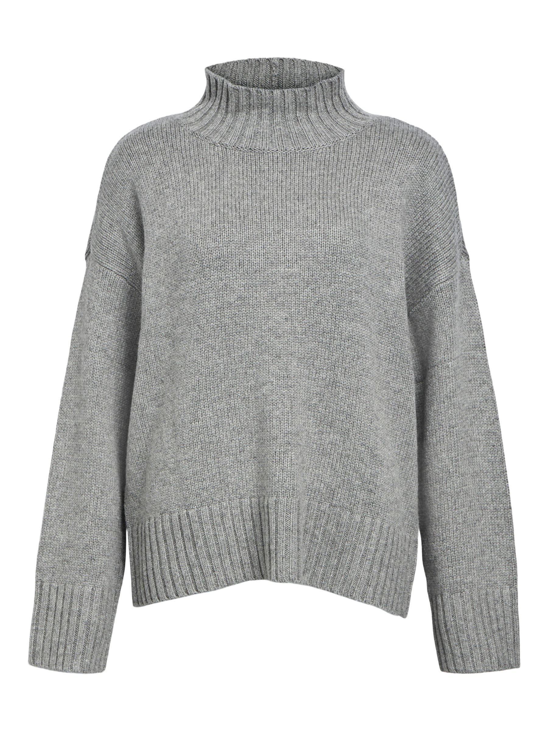 Archi◆VOLUME RIB HI NECK PULLOVER/ニット/S/ウール/WHT/AW22-K1 HIGH NECK PULLOVER | Grey | .OBJECT CI Austria