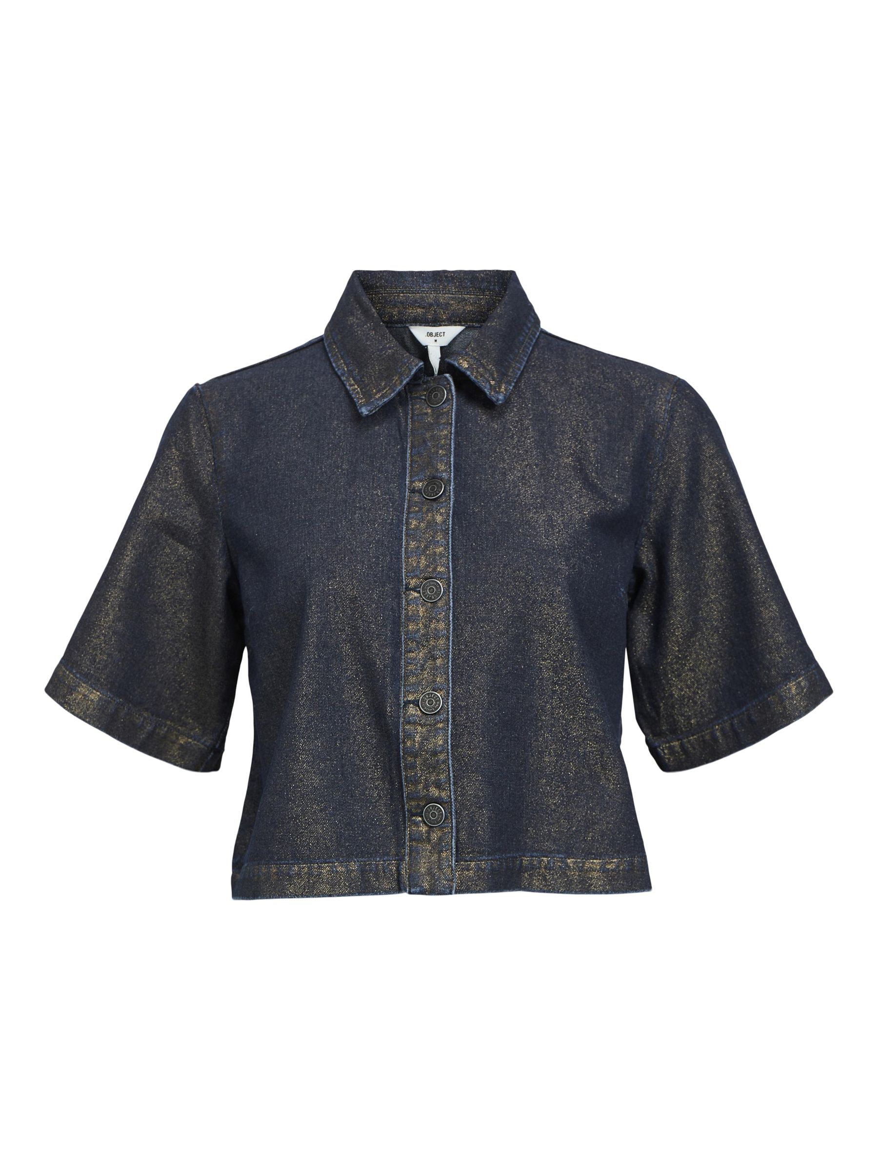 COATED DENIM SHIRT Blue .OBJECT CI Ireland