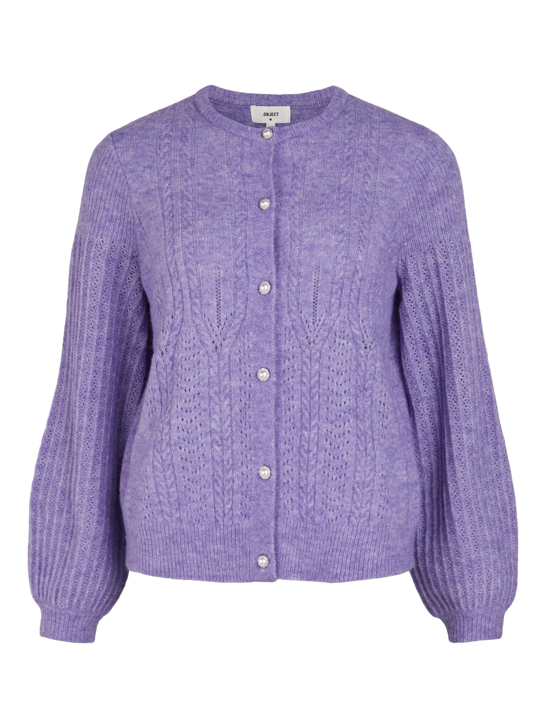 ALPACA WOOL BLEND CARDIGAN | Purple | .OBJECT CI France