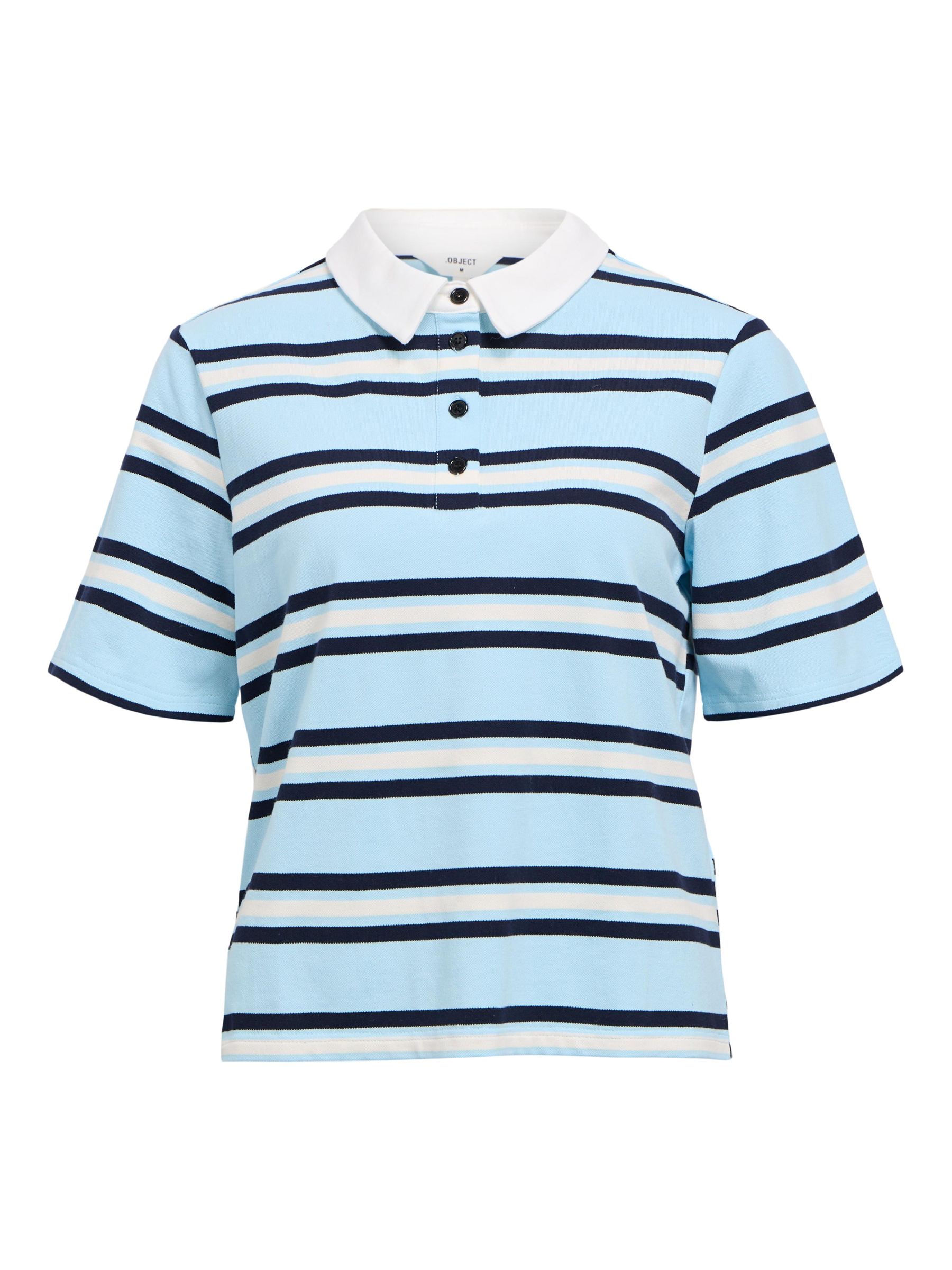 SHORT SLEEVED POLO SHIRT Blue .OBJECT CI Poland