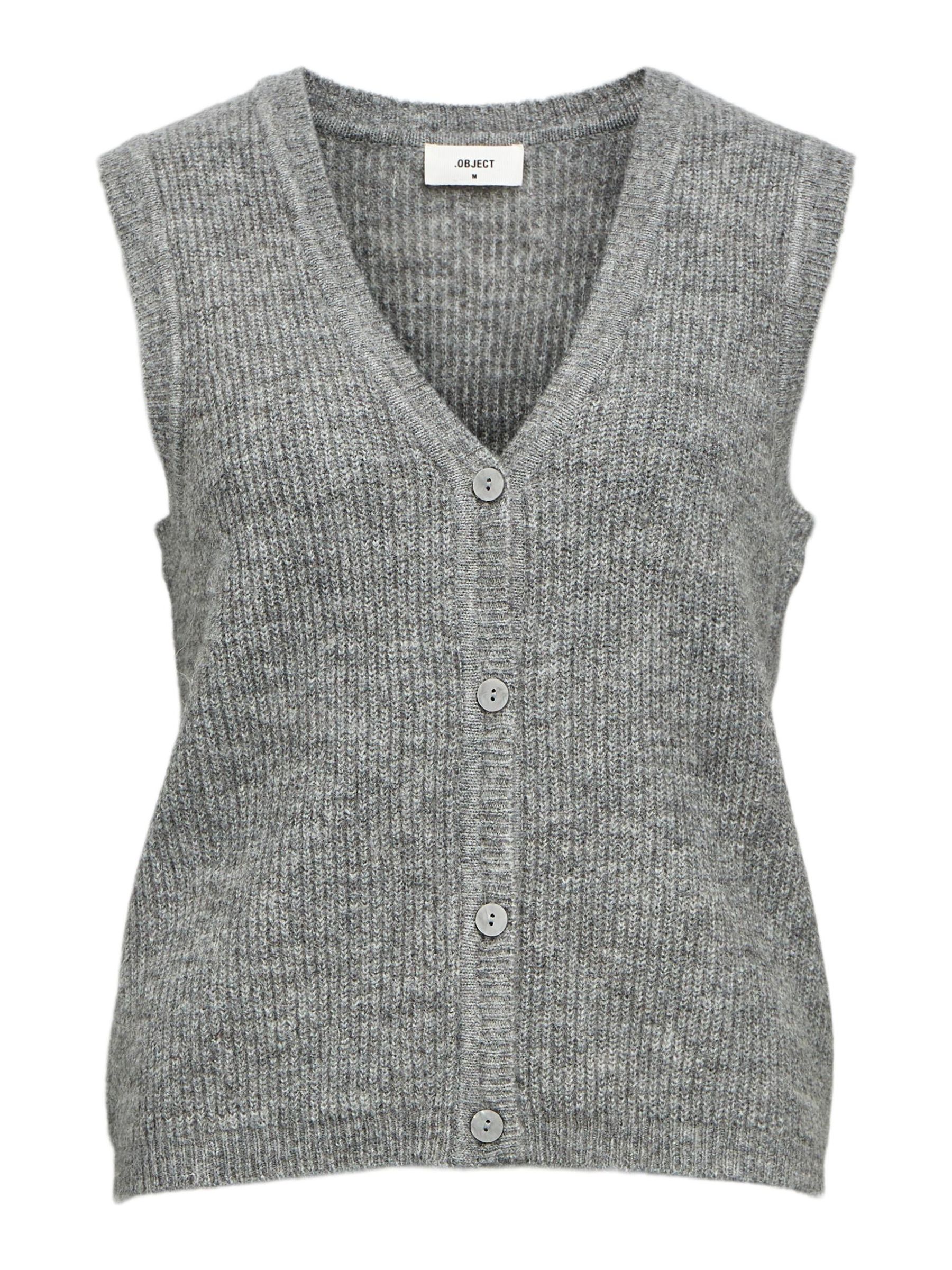 KNITTED WAISTCOAT | Grey | .OBJECT CI UK