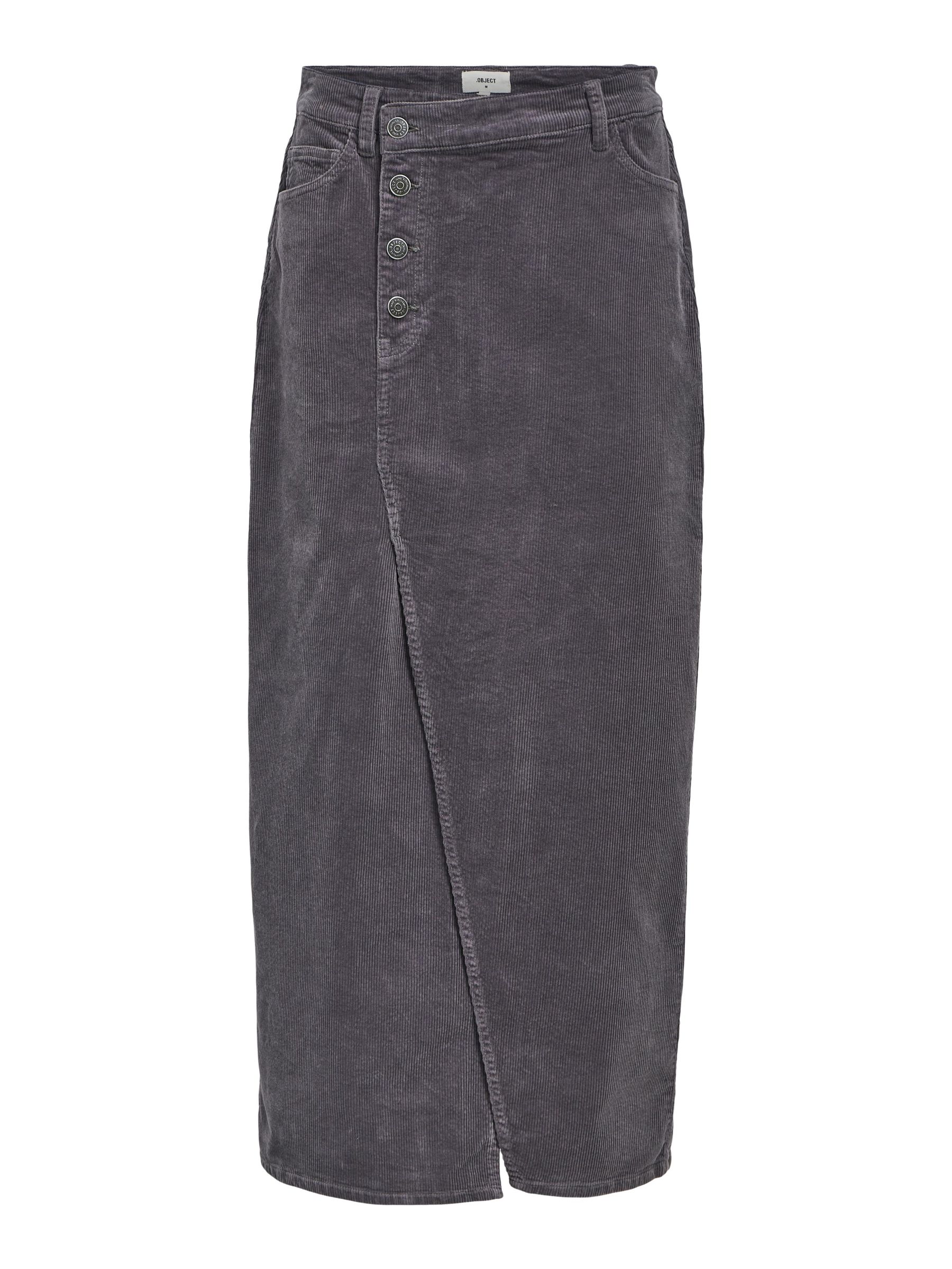 CORDUROY MAXI SKIRT Grey .OBJECT CI France