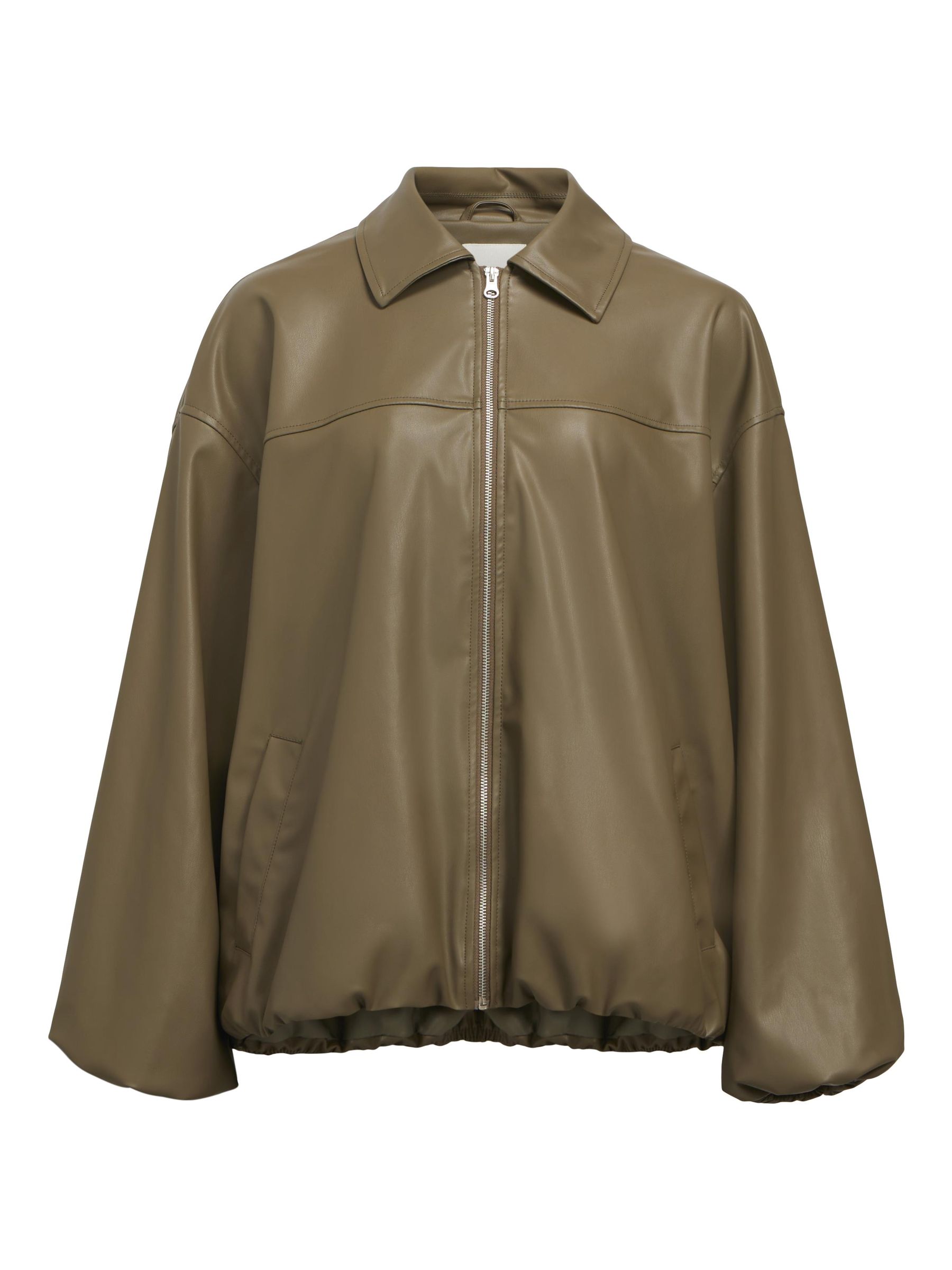 FAUX LEATHER BOMBER JACKET | Green | .OBJECT CI Austria