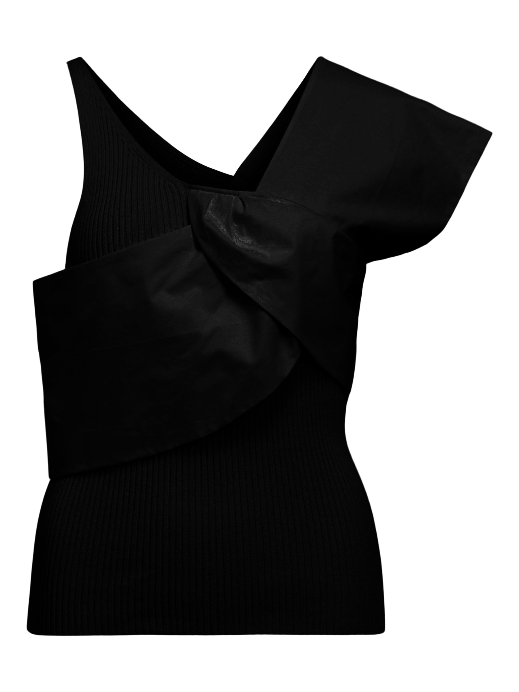 ASYMMETRIC ONE-SHOULDER TOP | Black | .OBJECT CI Poland
