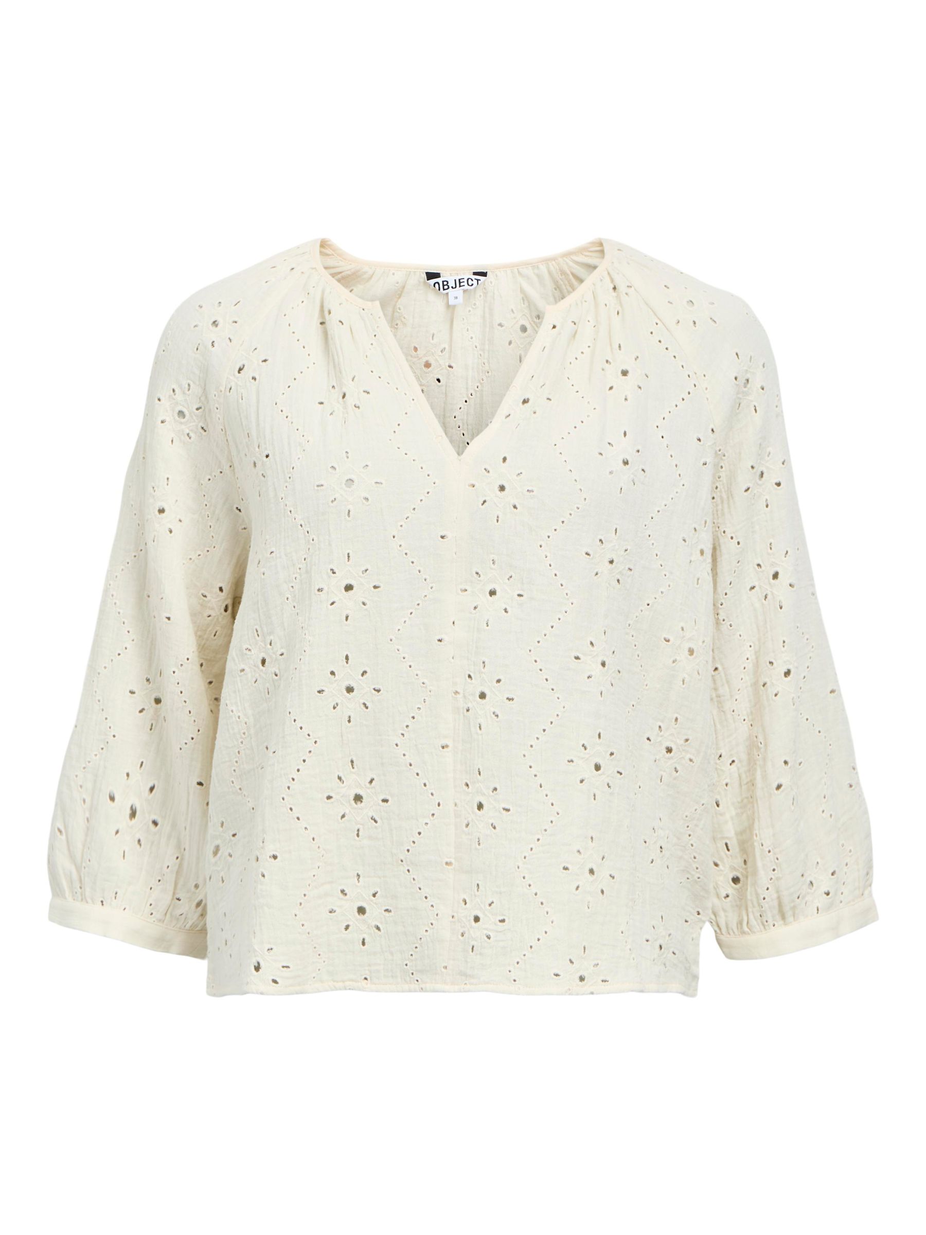 BRODERIE ANGLAISE TOP | White | .OBJECT CI UK