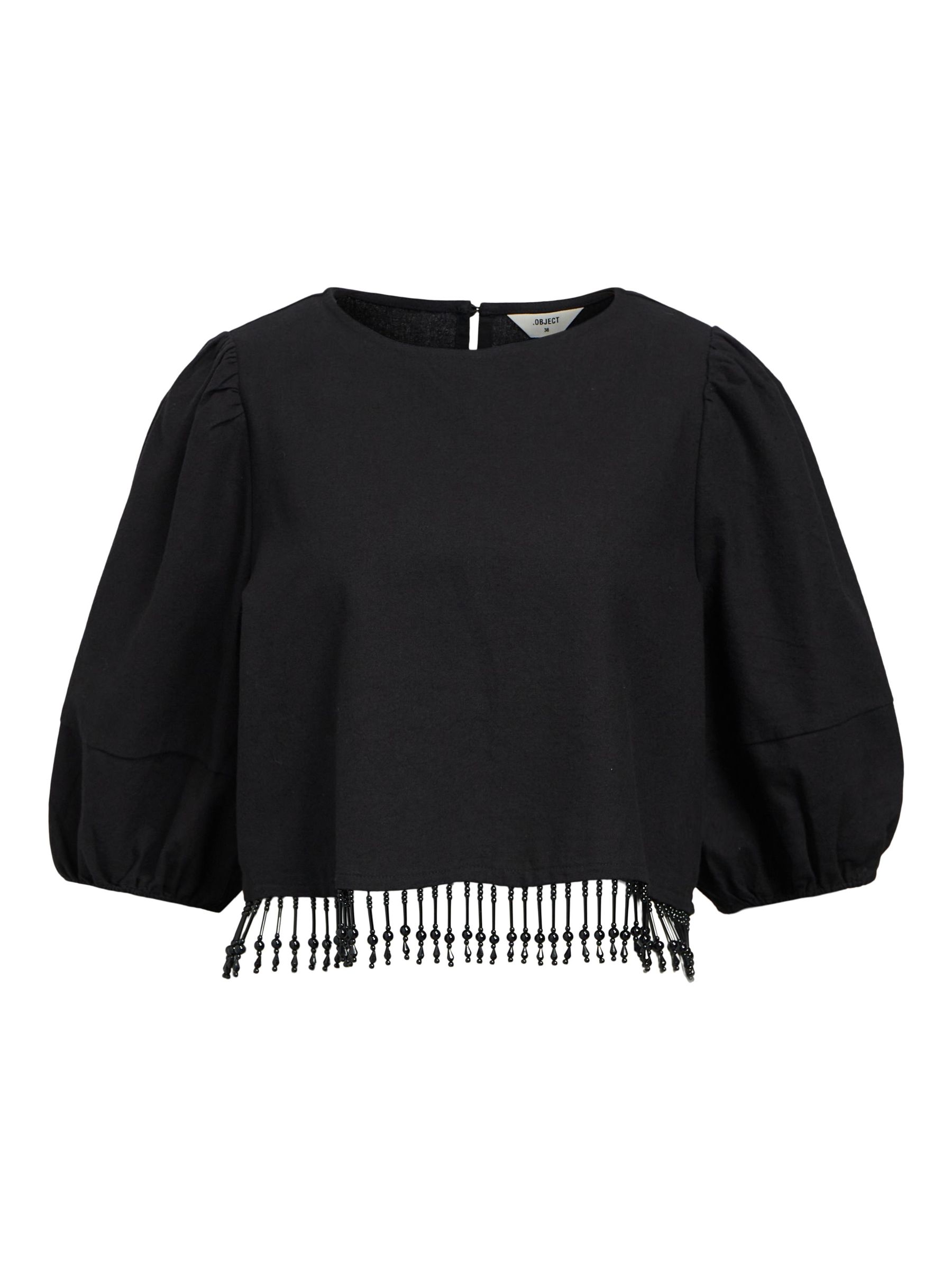 Black chiffon crop top outlet